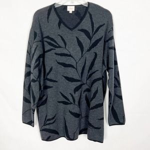 Cleo Vintage Wool Blend Gray Sweater Size XL Workwear Casual